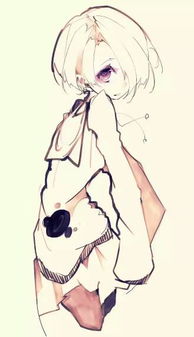 侧面动漫女生图片