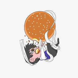 美食可爱吃货小人吃面包图片素材其他格式下载动漫人物大全
