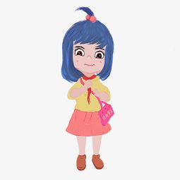 开学戴红领巾的小女孩免扣元素图片素材其他格式下载动漫人物大全