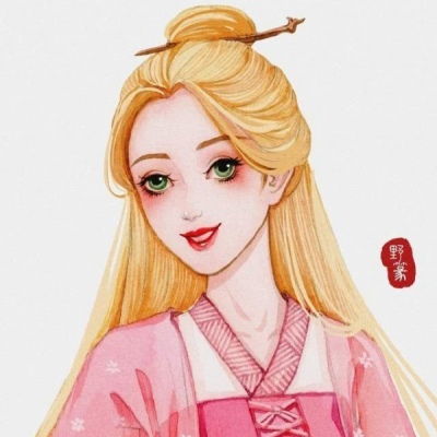 卡通小胖可爱头像女迪士尼公主