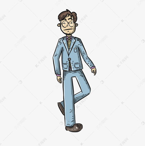 漫画风格穿西装卡通手绘元素素材图片免费下载千库网