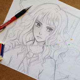 美女大神偏爱手绘动漫,这样的画风你喜欢吗