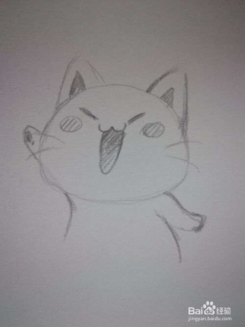 如何画儿童卡通猫咪简笔画