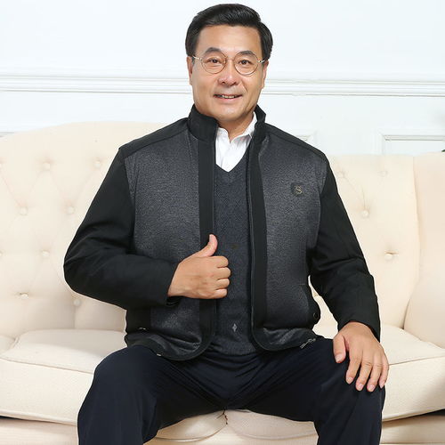 爸爸春秋季中老年人薄款男装50成熟60爷爷70休闲夹克新款外套男