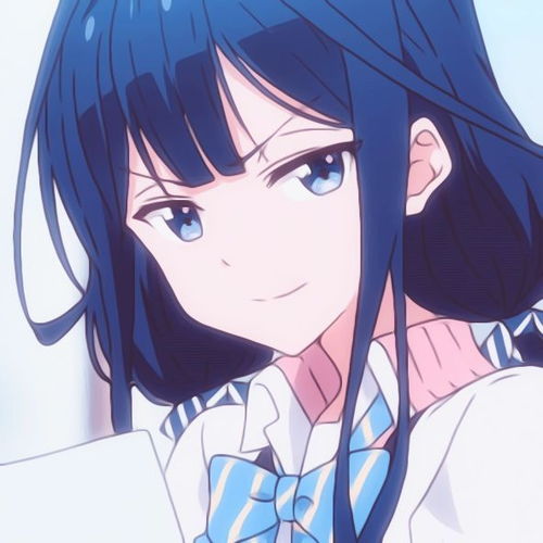 蓝色女生动漫头像