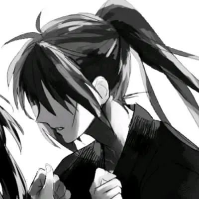 动漫男头黑白风