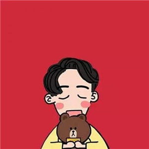 情侣头像卡通一左一右卖萌不分开