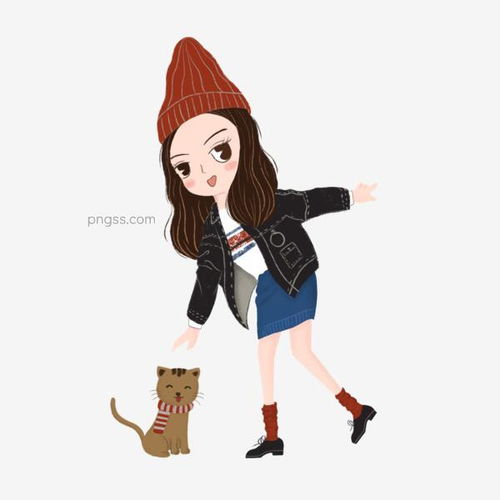 小女孩与猫卡通可爱插画玩耍手绘可商用素材图片大小2000x2000px图片尺寸770.17kb来自png搜索网pngss.com免费免扣png素材下载长发女孩红色帽子卡通手绘猫咪猫咪人物装饰图案人与动物插画时尚的小女孩玩耍的小女孩