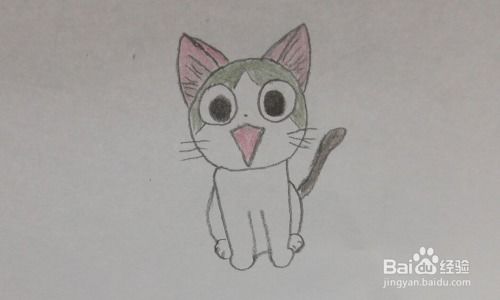 可爱猫咪的简笔画画法