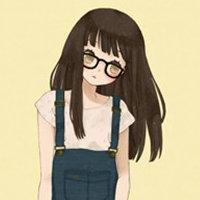 动漫戴眼镜女头