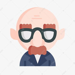 可爱绅士老人头像素材图片免费下载千库网