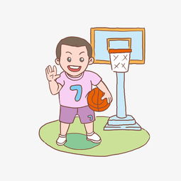 开学季小学生玩篮球卡通手绘图片素材其他格式下载动漫人物大全