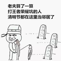 王者荣耀清明节之有趣表情包,以后打王者荣耀你得走点心了