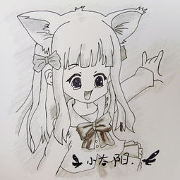 动漫素描画铅笔画女生图片欣赏,快来收图