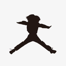 人物拍照姿势卡通装饰人物剪影跳跃企业文化装饰免费下载高清png图片90设计网