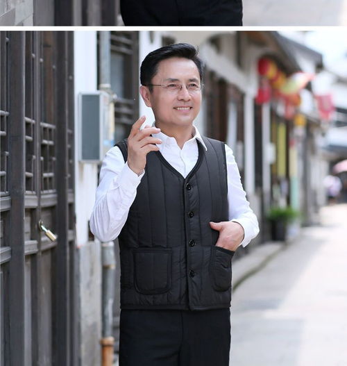 毛内胆新款爸爸装大码中年男士加绒马夹中老年坎肩男装背心加厚棉