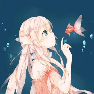背影头像卡通女
