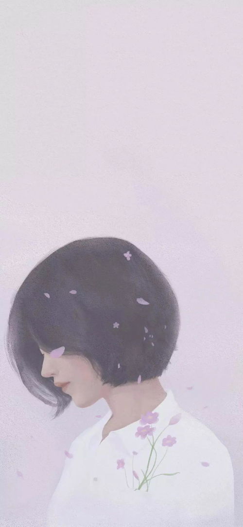 人物插画壁纸丨每一个女孩都该被温柔相待