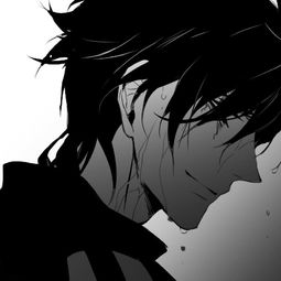 动漫男生头像黑白复古文艺二次元