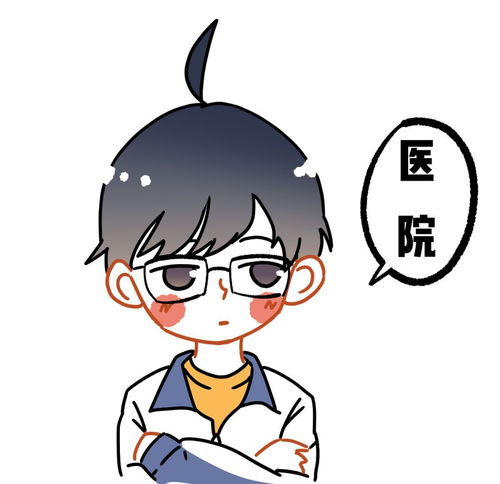 男孩卡通人物头像狗咬伤