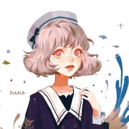 手绘卡通女头像,日系另类的个性女孩子
