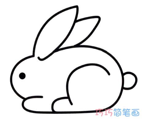可爱小兔子的画法涂色小白兔简笔画图片