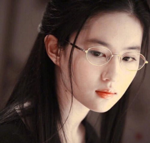 卡通头像戴眼镜女生可爱萌刘亦菲