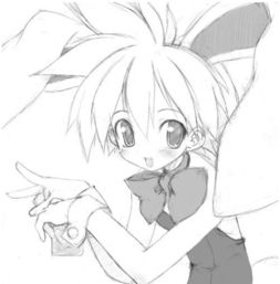 女生卡通素描头像