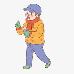 冬季冬日帽子少年卡通手绘图片素材其他格式下载动漫人物大全