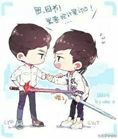 李易峰漫画图片里面有字的