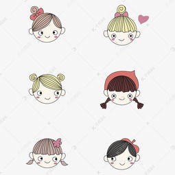 卡通小女孩小姑娘头像素材图片免费下载千库网
