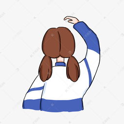 情侣头像卡通简约可爱女生头像校服学生素材图片免费下载千库网