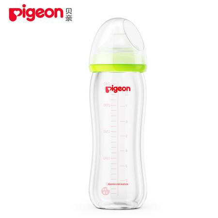 贝亲pigeon日本进口瓶身宽口径玻璃奶瓶配m号奶嘴240ml黄色绿色aa70aa71图片大全邮乐官方网站
