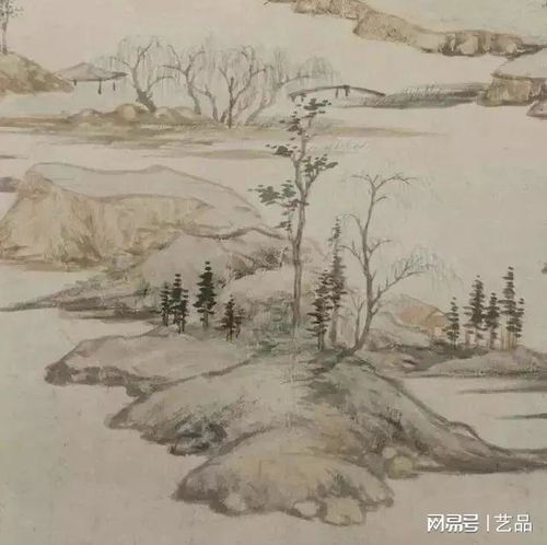 清查士标空山结屋图