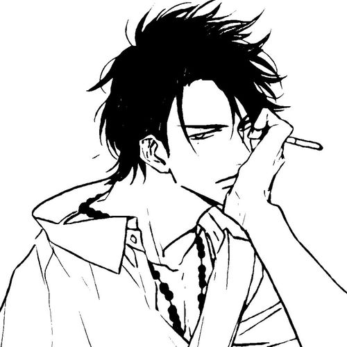 黑白动漫男生头像路只有一段,你错过我的,我错过你的,公平