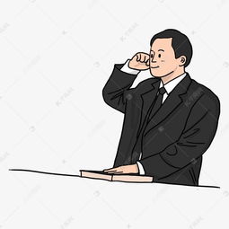 穿西装的男党员举手宣誓插画素材图片免费下载千库网