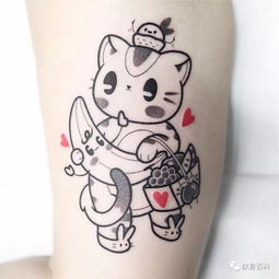 卡通纹身,可以做的很清纯