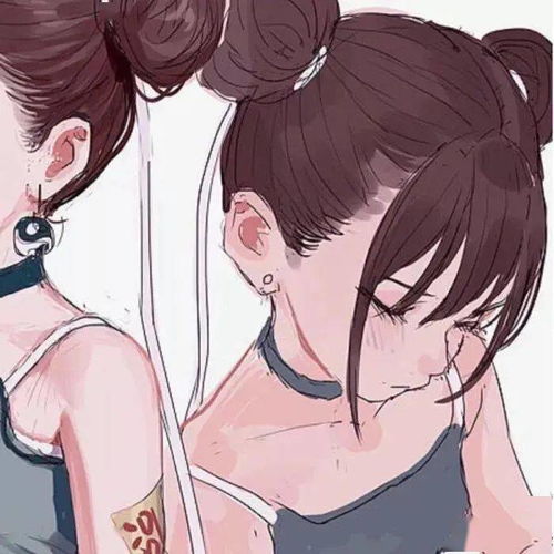 个性动漫闺蜜头像