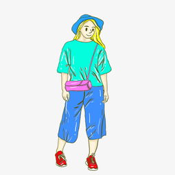 戴帽子的女孩手绘插图png透图片素材其他格式下载动漫人物大全
