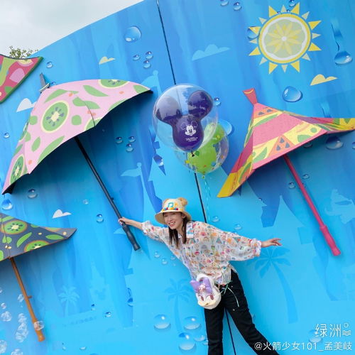 组图孟美岐绿洲与宋妍霏畅游迪士尼戴动物耳朵草帽童心十足