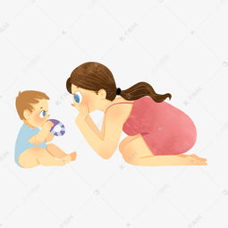 妈妈和孩子一起对视玩耍素材图片免费下载千库网