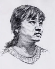 男女各个年龄素描头像,为你联考保驾护航