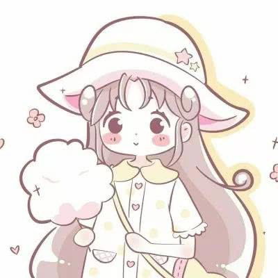 粉色系卡通姐妹头像可爱卖萌一对