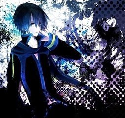 求蓝色短发的动漫男性人物做小说封面