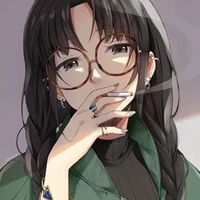 卡通头像戴眼镜女生可爱萌洪欣