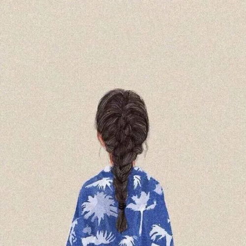 简约卡通头像女生背影泪点
