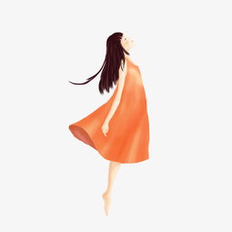 手绘身穿红色连衣裙的梦幻女孩图片素材其他格式下载动漫人物大全