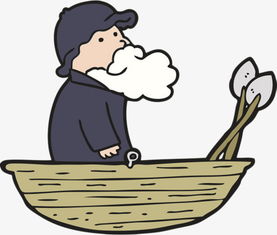卡通老人船上钓鱼素材图片免费下载高清png千库网图片编号9376968