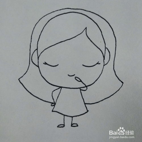 怎么画十二星座中的处女座女孩卡通儿童简笔画