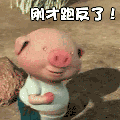 表情火遍抖音的小猪跑步表情包